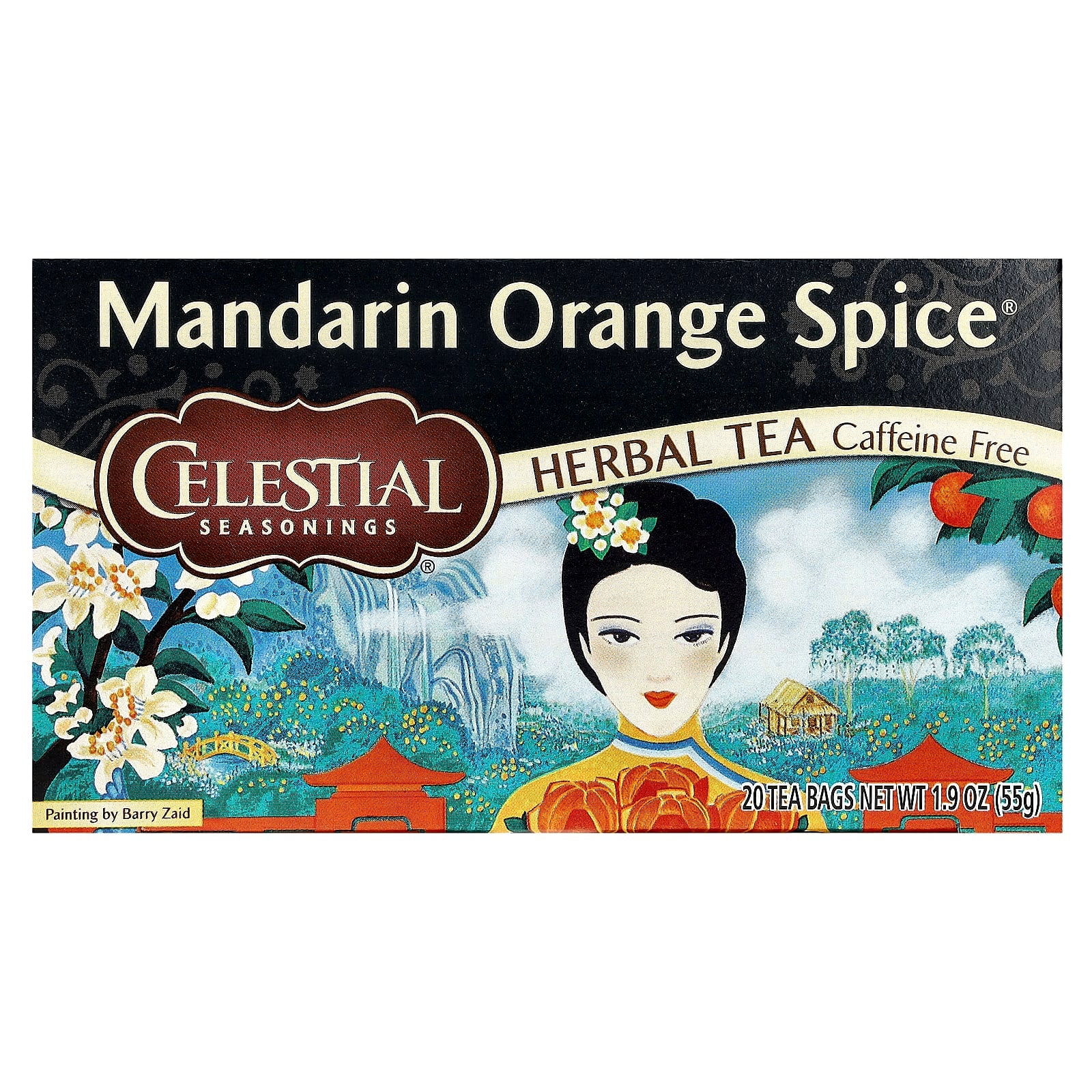 Celestial Seasonings Mandarin Orange Spice Herbal Tea, Caffeine Free, 20 Tea Bags - Image 1