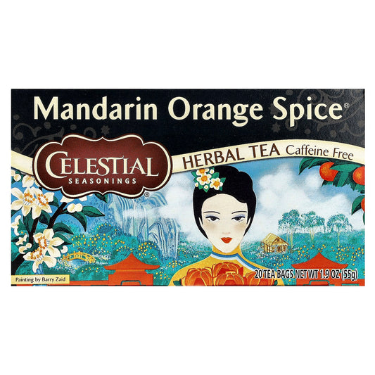 Celestial Seasonings Mandarin Orange Spice Herbal Tea, Caffeine Free, 20 Tea Bags - Image 1