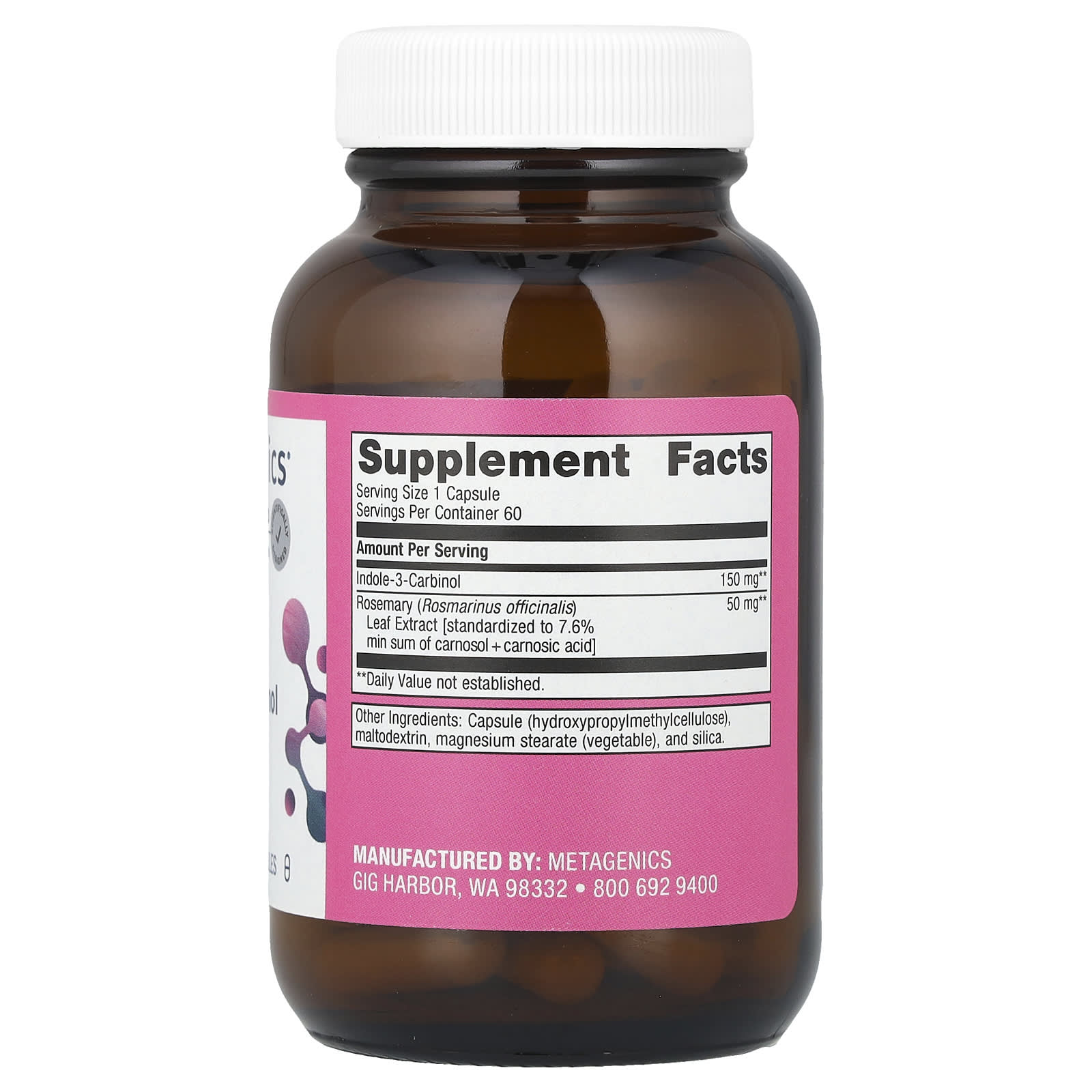 Metagenics, Women's Health, Indole-3-Carbinol , 60 Capsules - Image 2