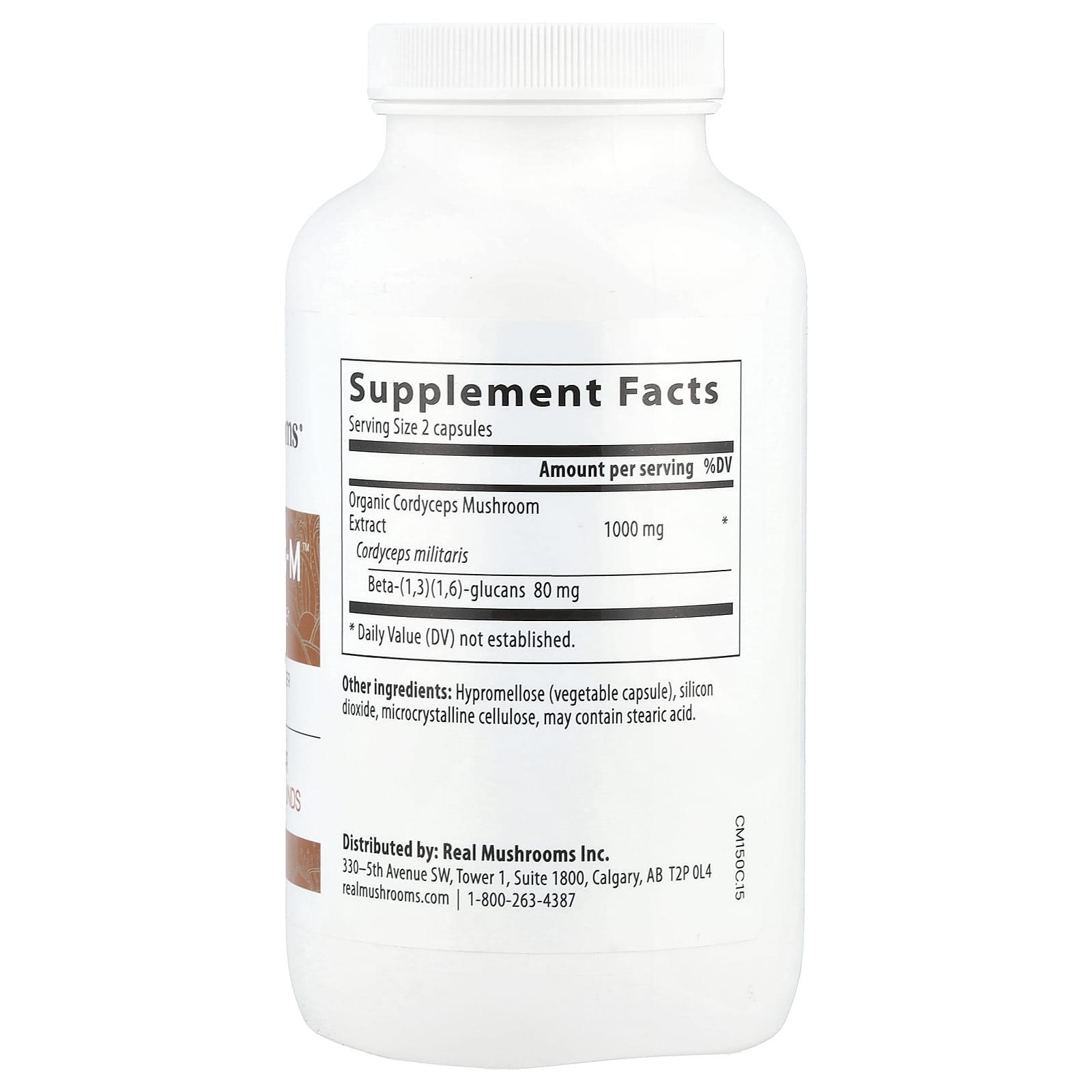 Real Mushrooms, Cordyceps-M™, Mushroom Extract Powder, 300 Capsules - Image 2