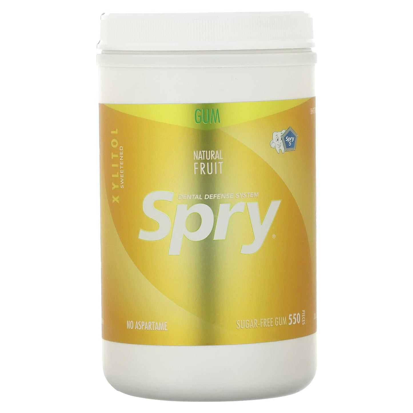 Xlear, Spry, Chewing Gum, Natural Fruit, Sugar Free, 550 Pieces - Image 1