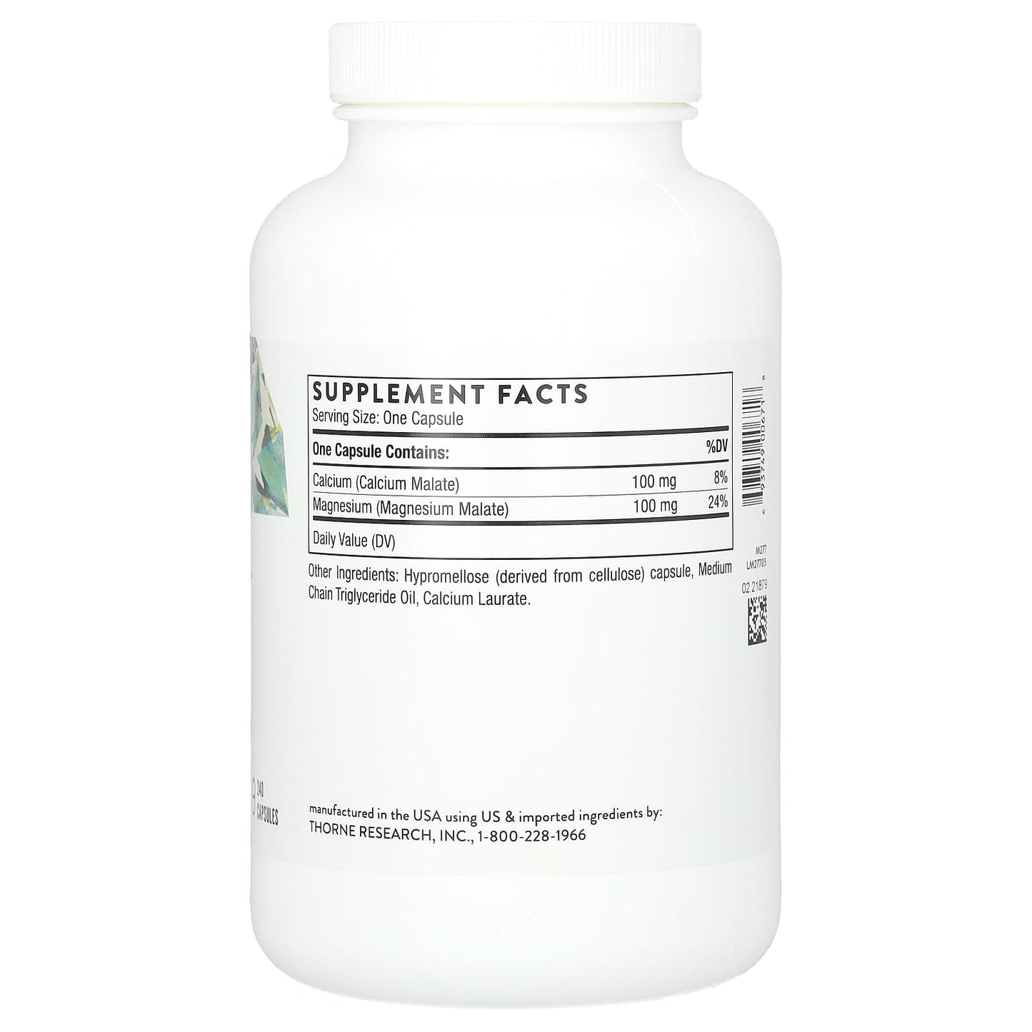 Thorne, Calcium-Magnesium Malate, 240 Capsules - Image 2