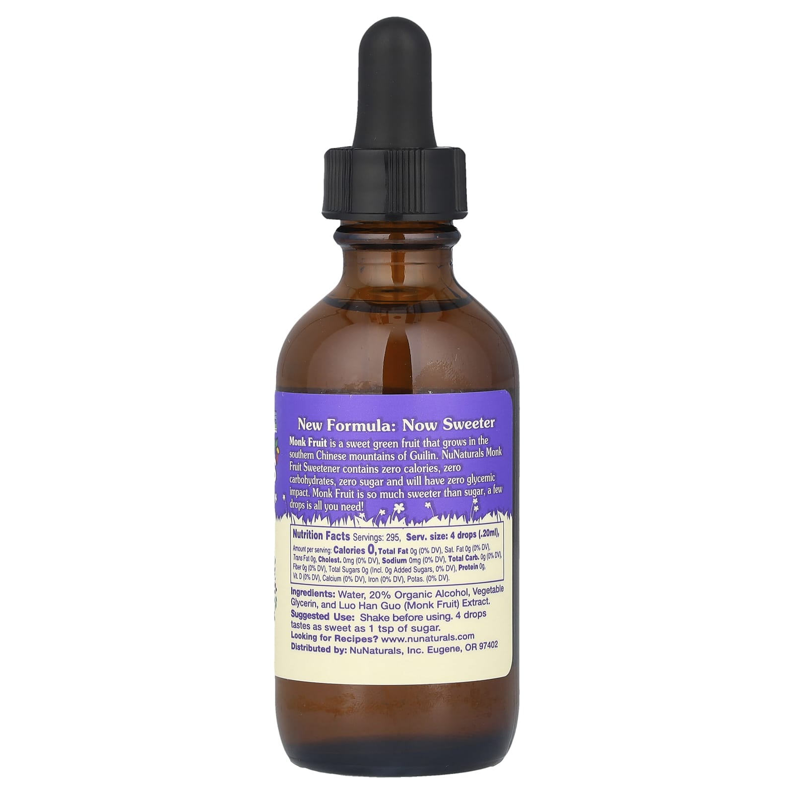 NuNaturals, Monk Fruit Sweetener, 2 oz (59 ml) - Image 2