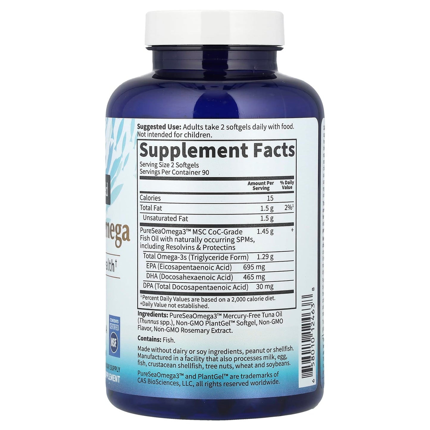 Garden of Life Advanced Omega-3 Citrus Softgels for Brain and Heart Health - Image 2