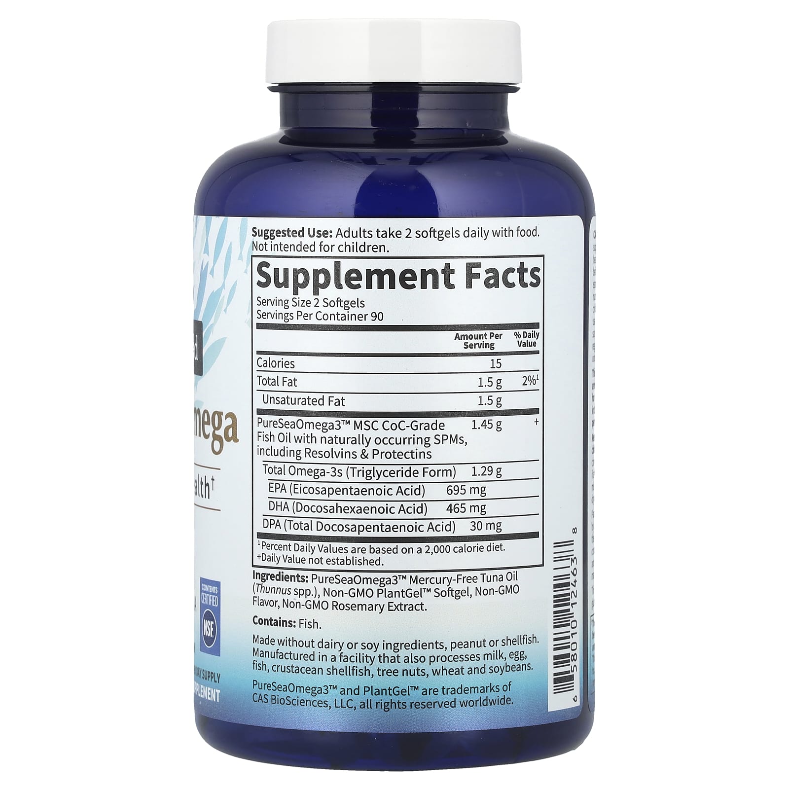 Garden of Life Advanced Omega-3 Citrus Softgels for Brain and Heart Health - Image 2