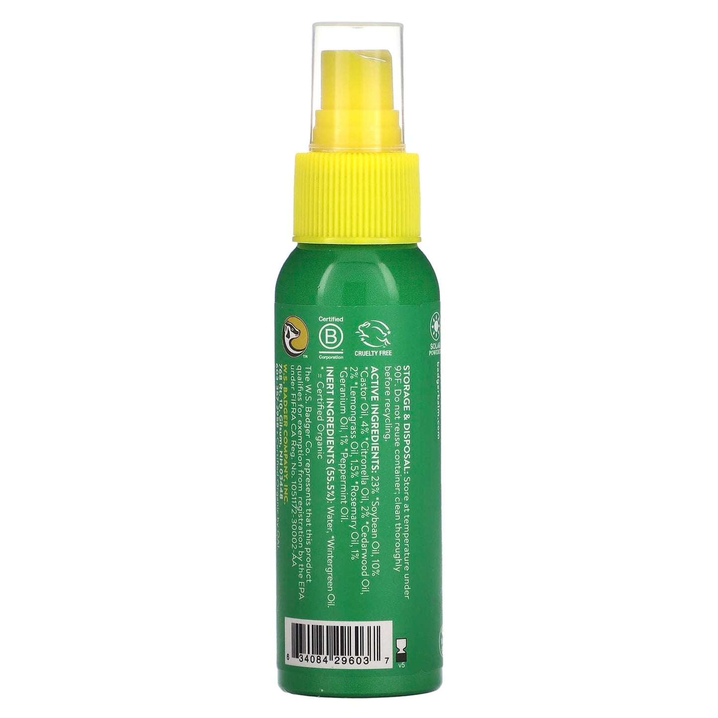 Badger DEET-Free Bug Spray, 2.7 fl oz - 95% Organic & Cruelty-Free - Image 2