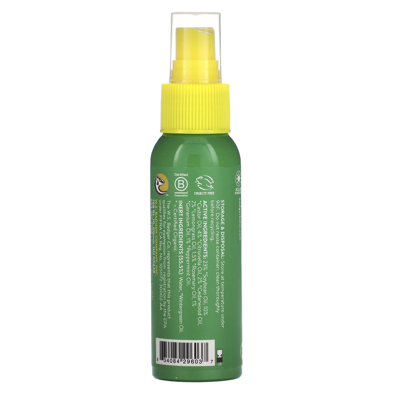 Badger DEET-Free Bug Spray, 2.7 fl oz - 95% Organic & Cruelty-Free - Image 2