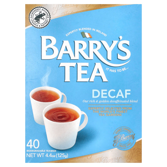 Decaf Tea Blend by Barry's Tea, 40 Tea Bags, 4.4 oz - Image 1
