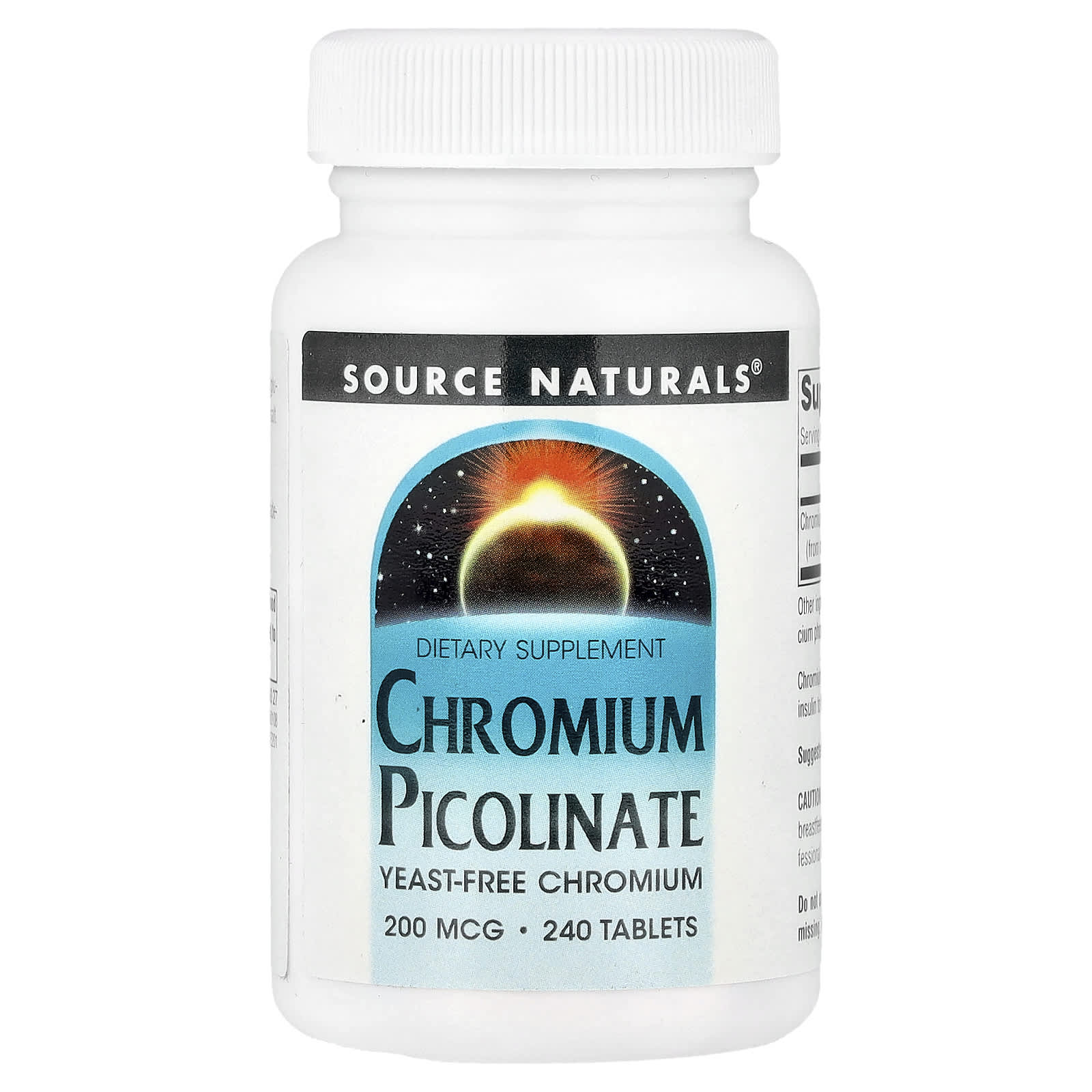Source Naturals, Chromium Picolinate, 200 mcg, 240 Tablets - Image 1