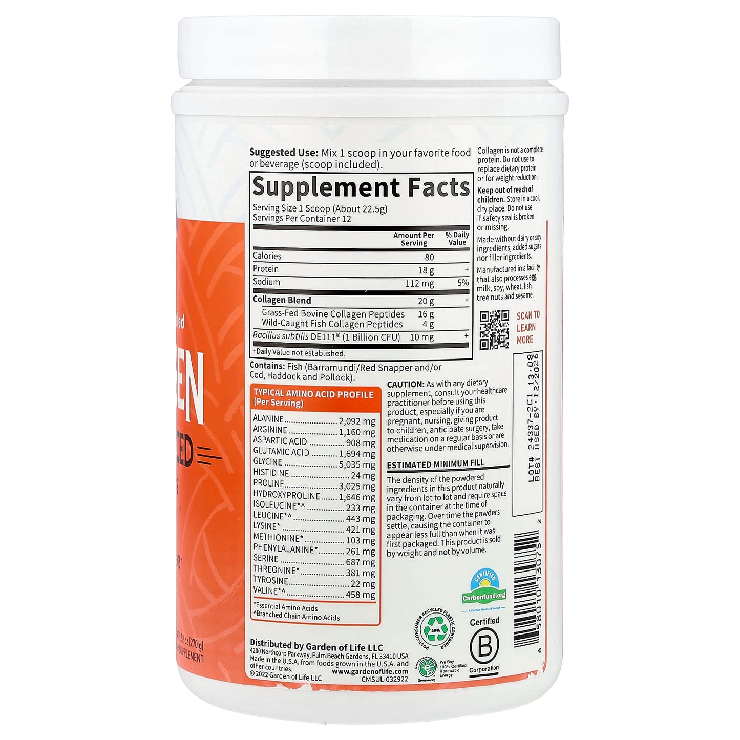 Wild Caught & Grass Fed Collagen for Skin, Hair & Joint Health - 270g - Image 2