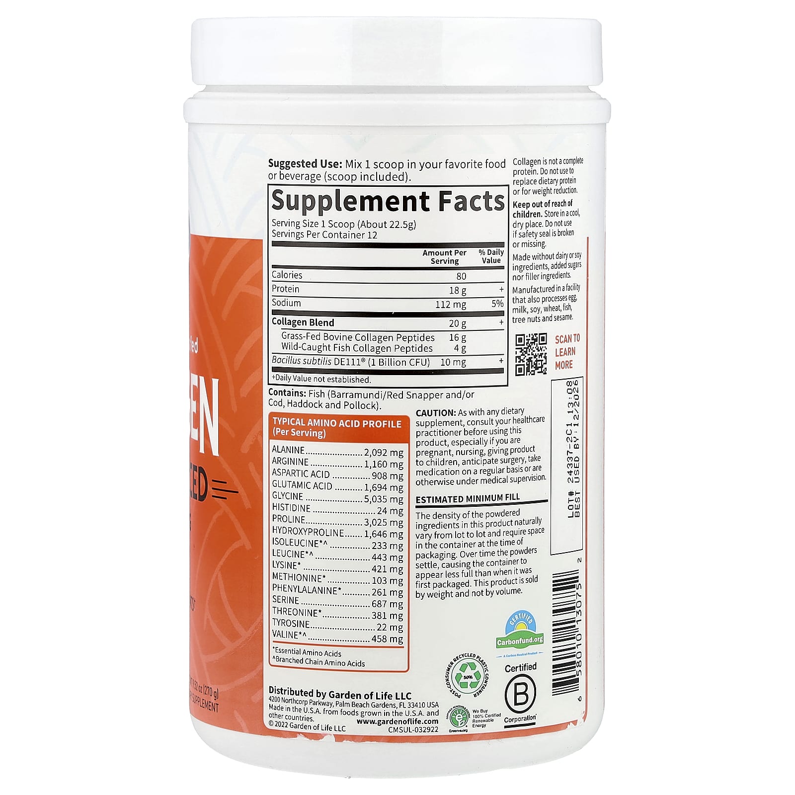 Wild Caught & Grass Fed Collagen for Skin, Hair & Joint Health - 270g - Image 2