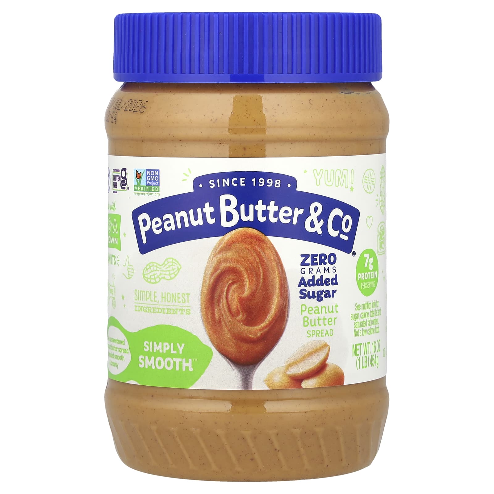 Peanut Butter & Co., Peanut Butter Spread, Simply Smooth™, 16 oz (454 g) - Image 1