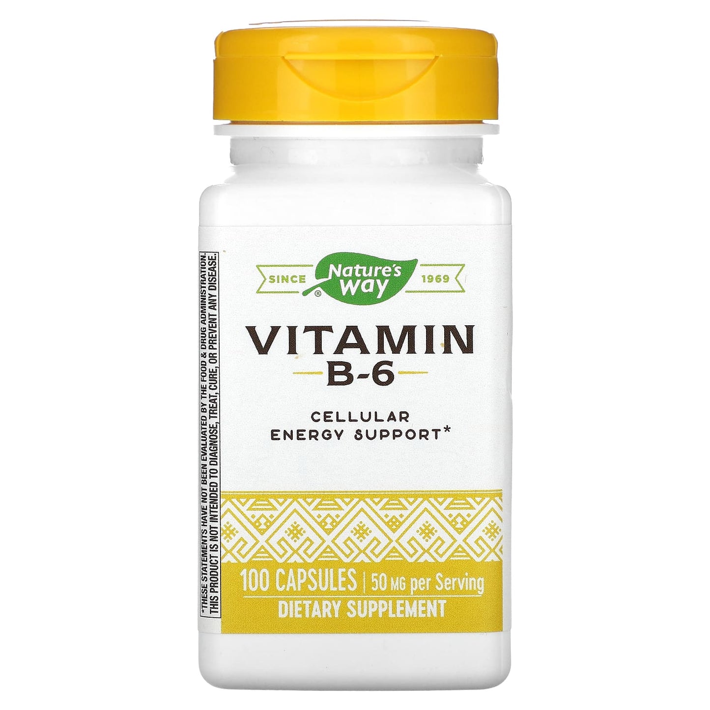 Nature's Way, Vitamin B-6, 50 mg, 100 Capsules - Image 1