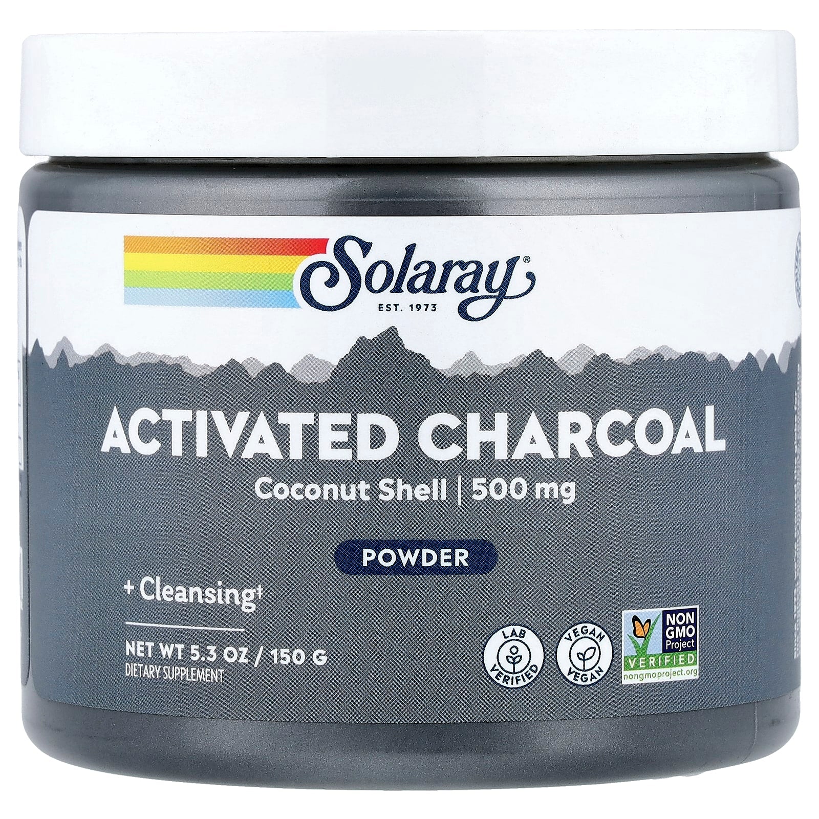 Solaray, Activated Charcoal Powder, 5.3 oz (150 g) - Image 1