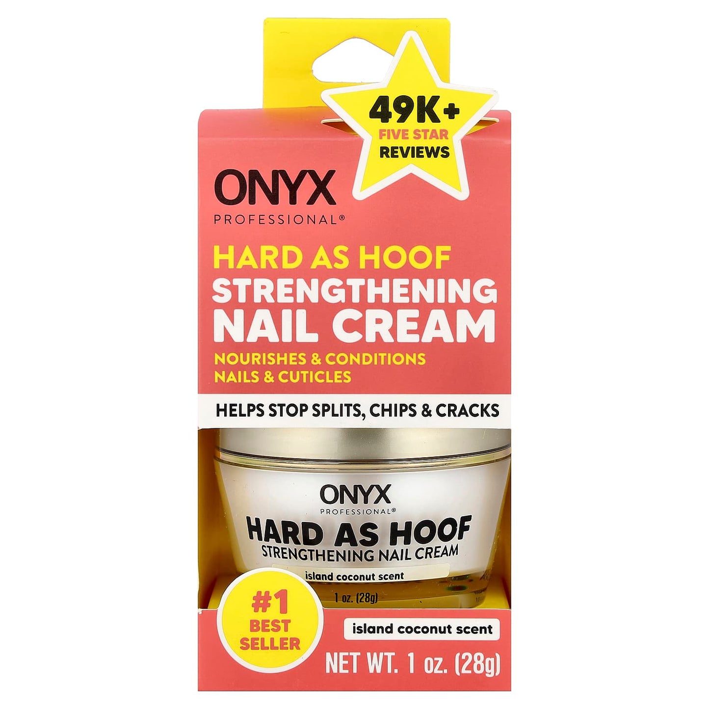 Onyx Professional, Hard As Hoof, Strengthening Nail Cream, Island Coconut, 1 oz (28 g) - Image 2