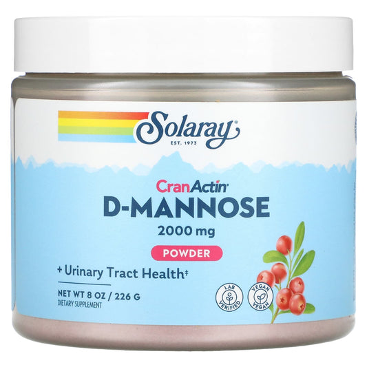 Solaray, D-Mannose with CranActin Powder, 2,000 mg, 8 oz (226 g) - Image 1