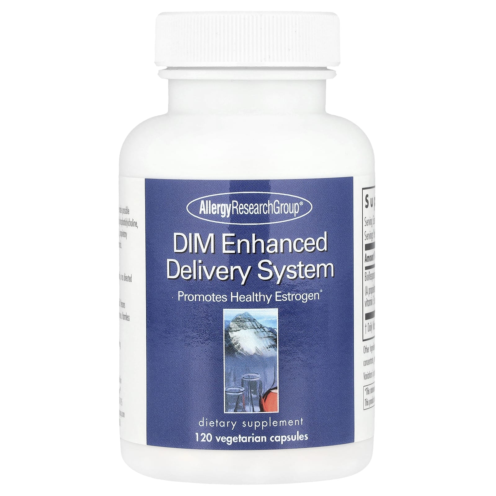 DIM Enhanced Delivery System by Allergy Research Group - 120 Vegetarian Capsules - Image 1