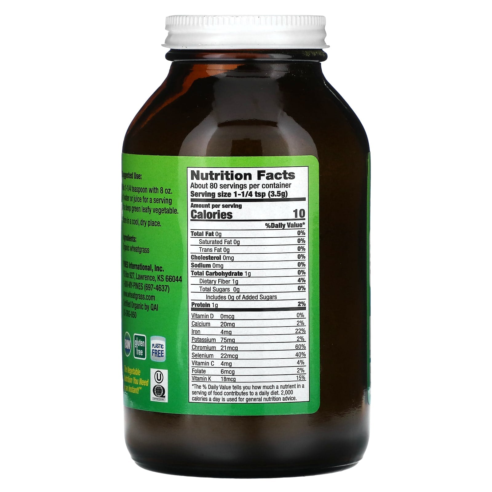 Pines International, Wheat Grass Powder, 10 oz (280 g) - Image 2