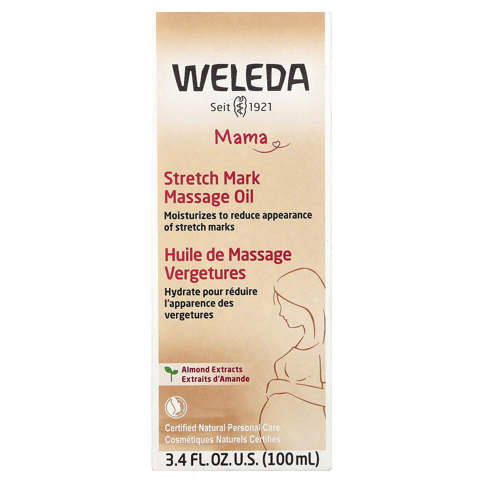 Weleda, Mama, Stretch Mark Massage Oil, Almond Extracts, 3.4 fl oz (100 ml) - Image 2