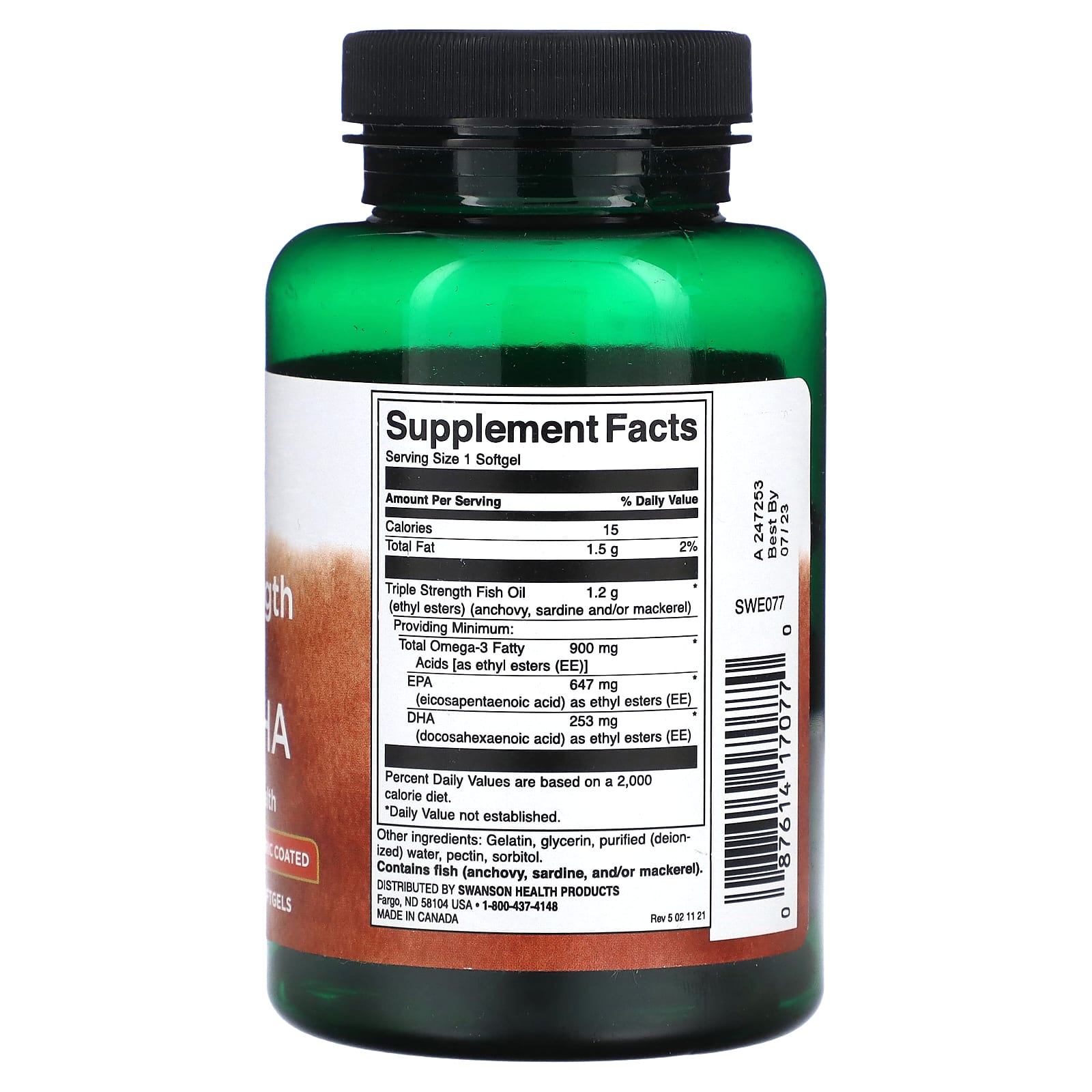 Swanson, Triple Strength Super EPA & DHA , 900 mg, 60 Softgels - Image 2