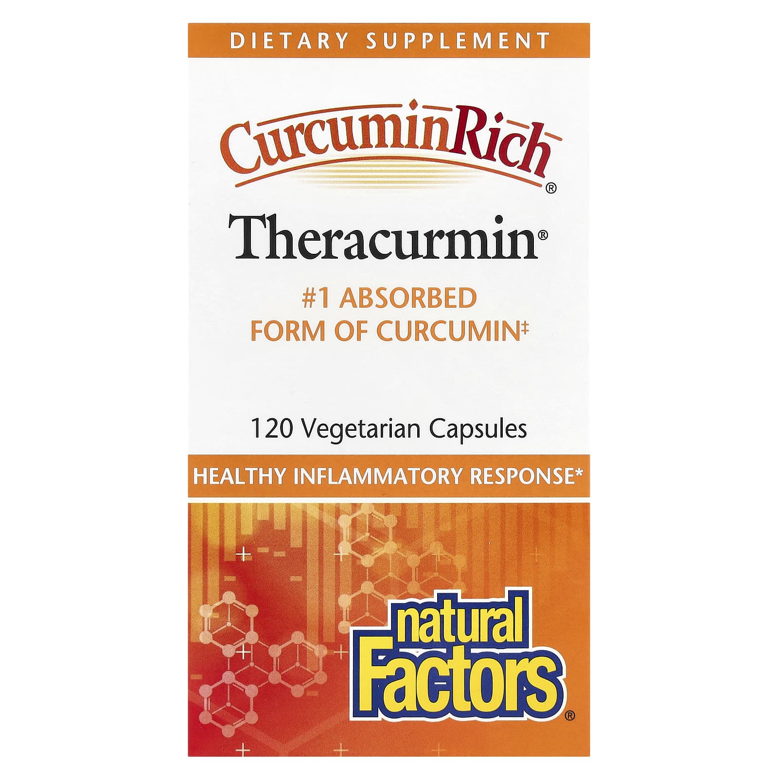 Natural Factors, CurcuminRich, Theracurmin, 30 mg, 120 Vegetarian Capsules - Image 1
