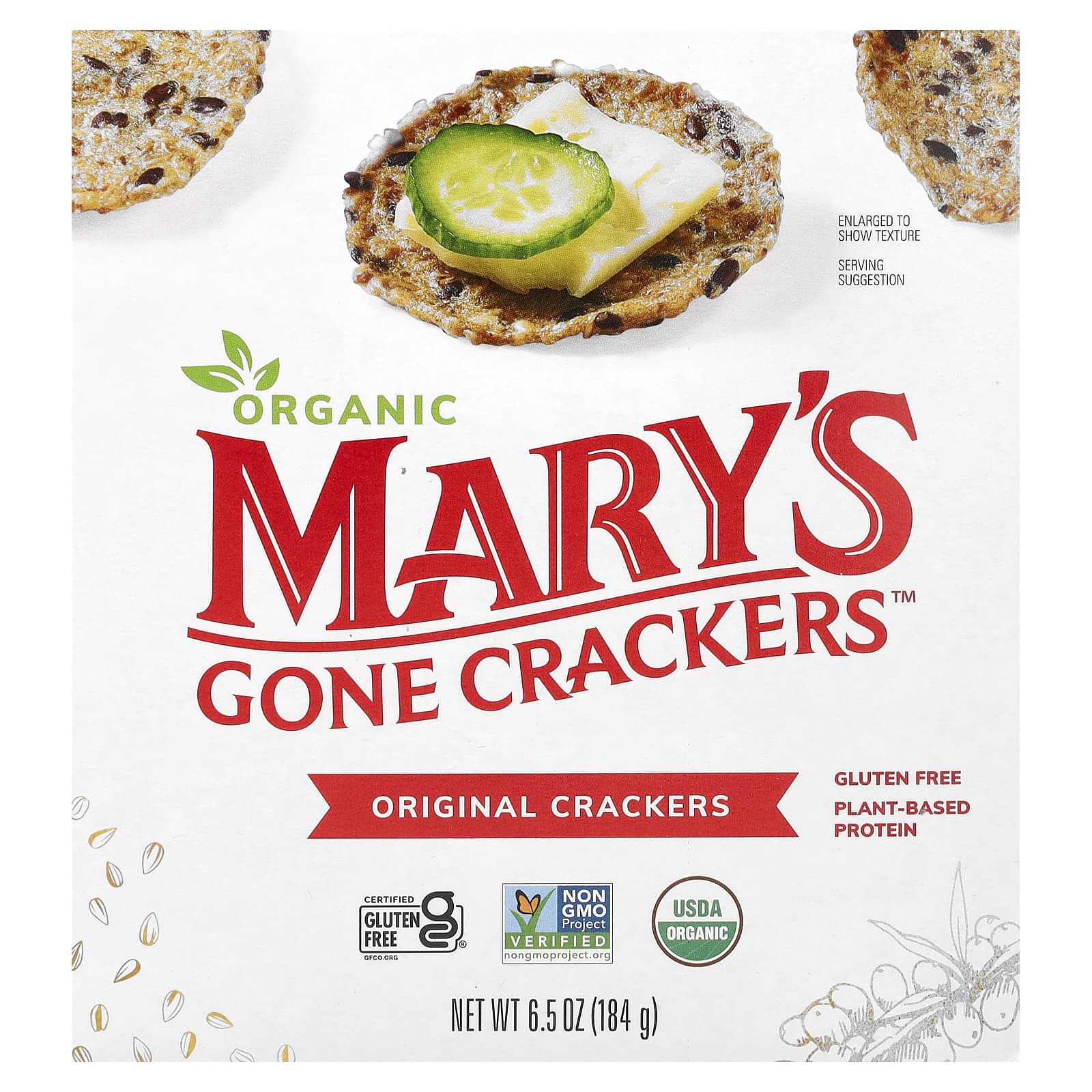 Mary's Gone Crackers, Organic Original Crackers, 6.5 oz (184 g) - Image 1