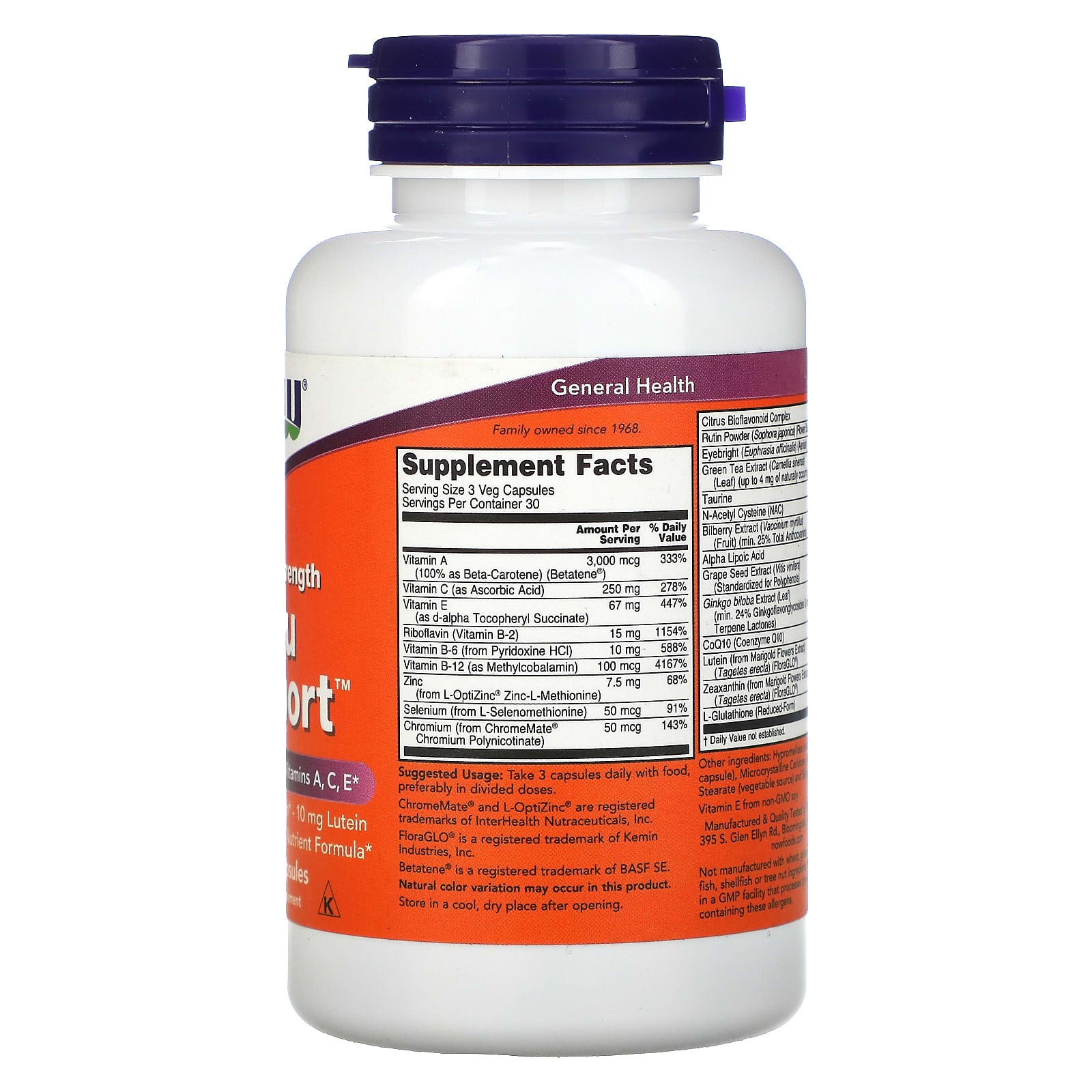 NOW Foods, Clinical Strength Ocu Support, 90 Veg Capsules - Image 2