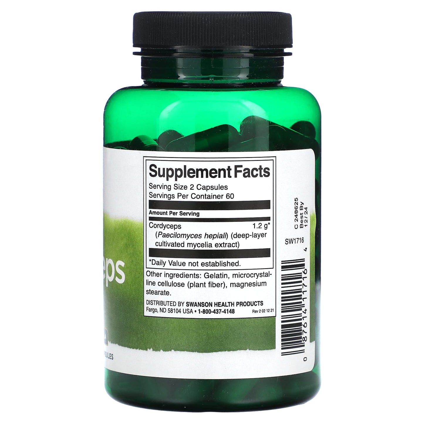 Swanson, Cordyceps, 120 Capsules (600 mg per Capsule) - Image 2