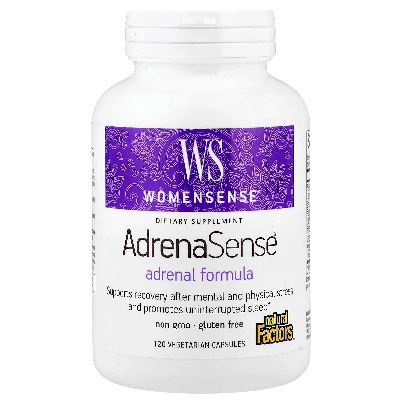 Natural Factors, WomenSense®, AdrenaSense®, Adrenal Formula, 120 Vegetarian Capsules - Image 1