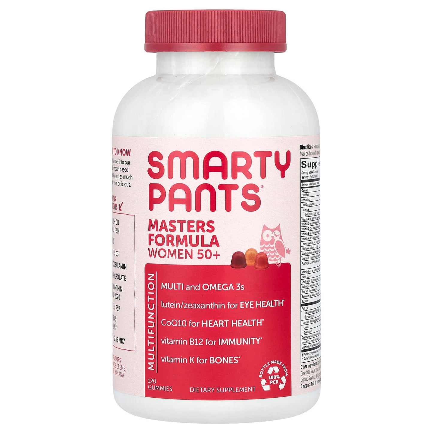 SmartyPants, Masters Formula Women 50+, Blueberry, Orange Creme, and Strawberry Banana, 120 Gummies - Image 1