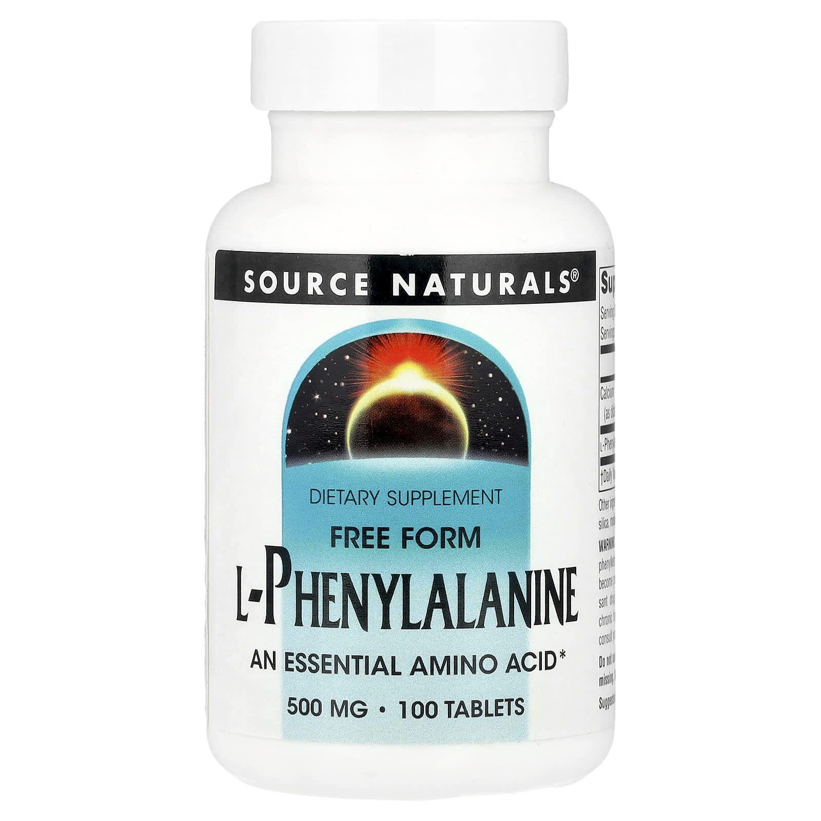 Source Naturals, L-Phenylalanine, 100 Tablets - Image 1
