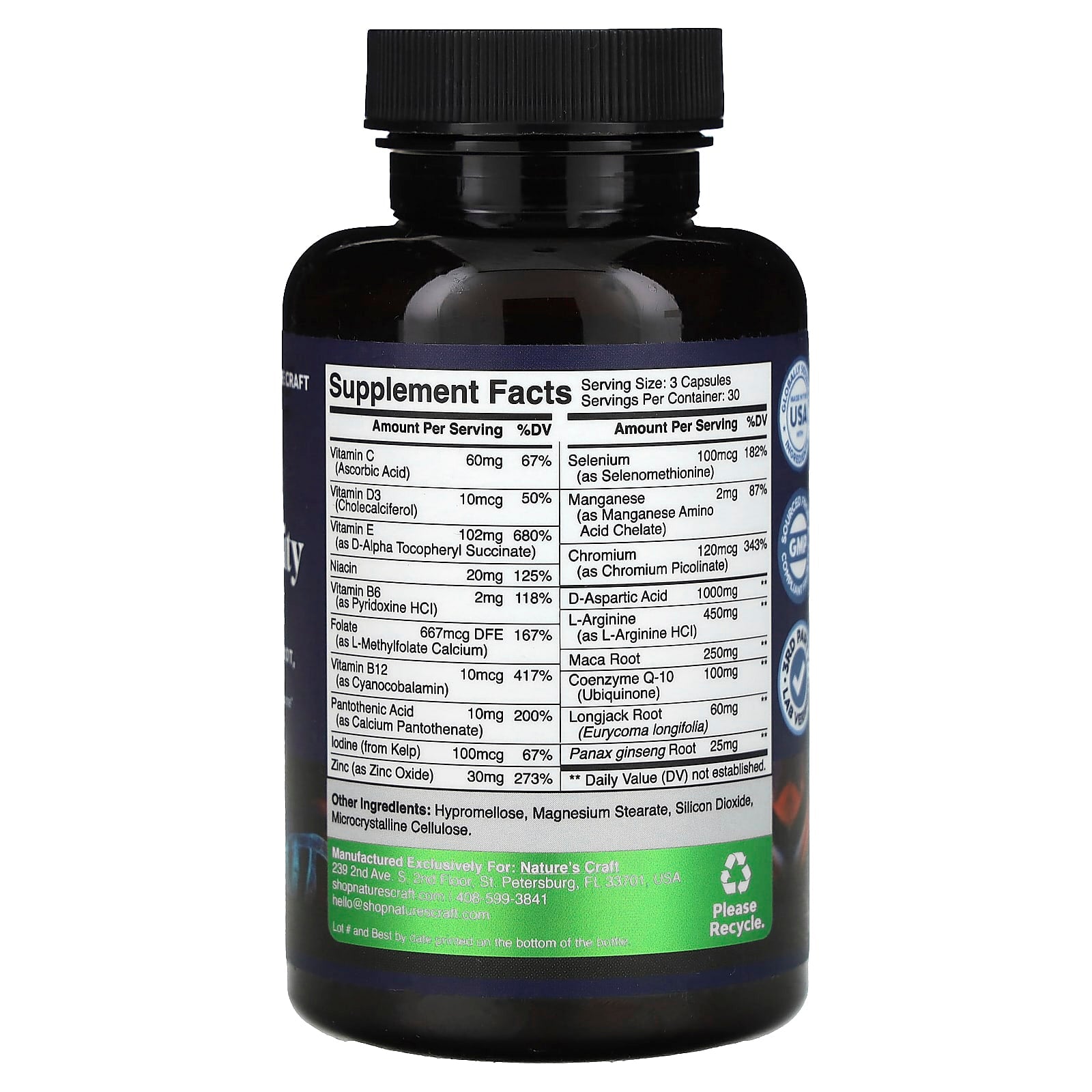 Nature's Craft, Male Fertility Support, 90 Capsules - Image 2