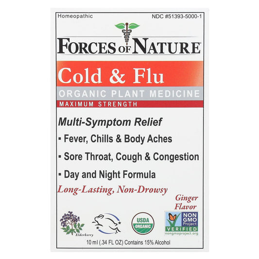 Forces of Nature Organic Cold & Flu Relief 0.34 fl oz - Image 1