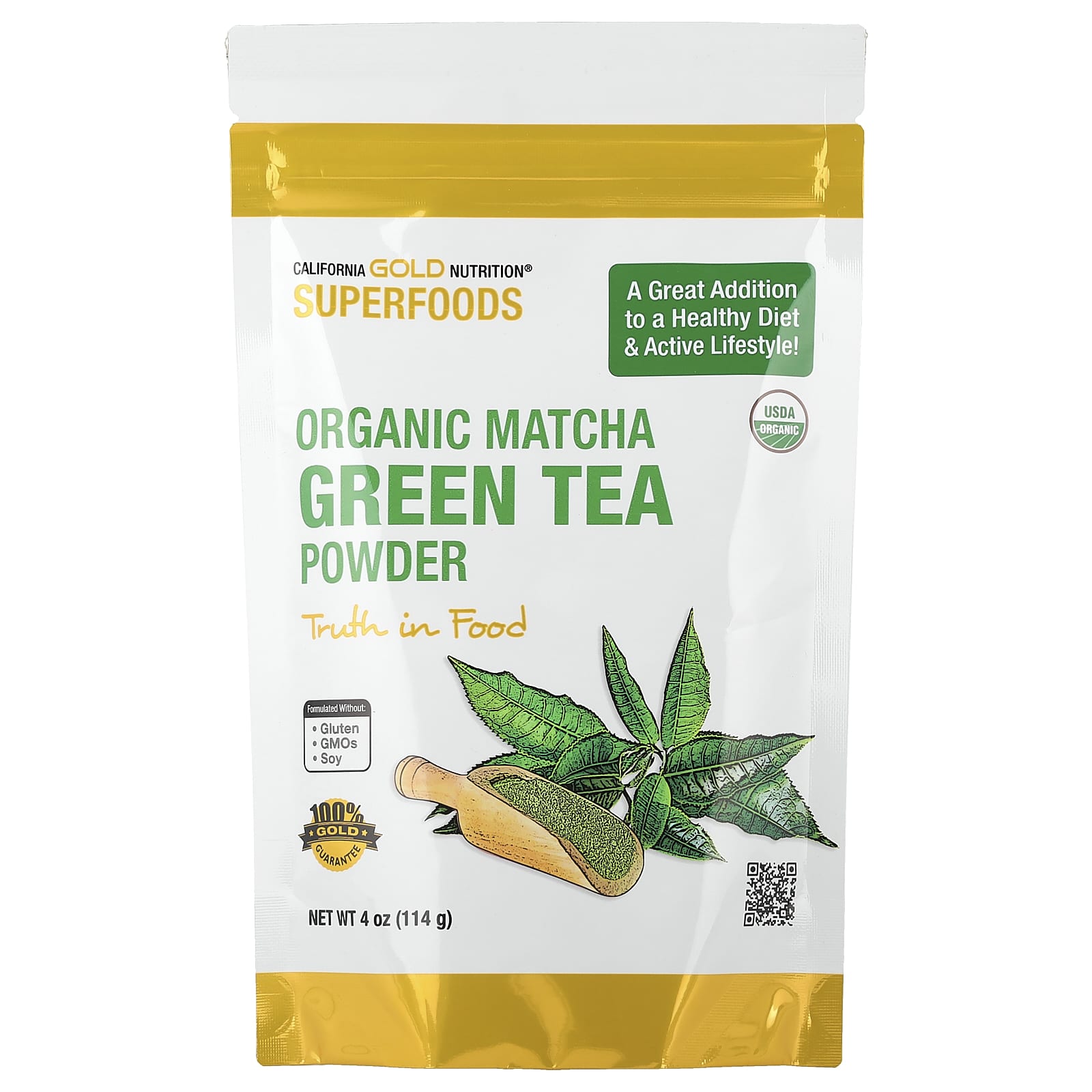 Organic Matcha Green Tea Powder by California Gold Nutrition - Image 1