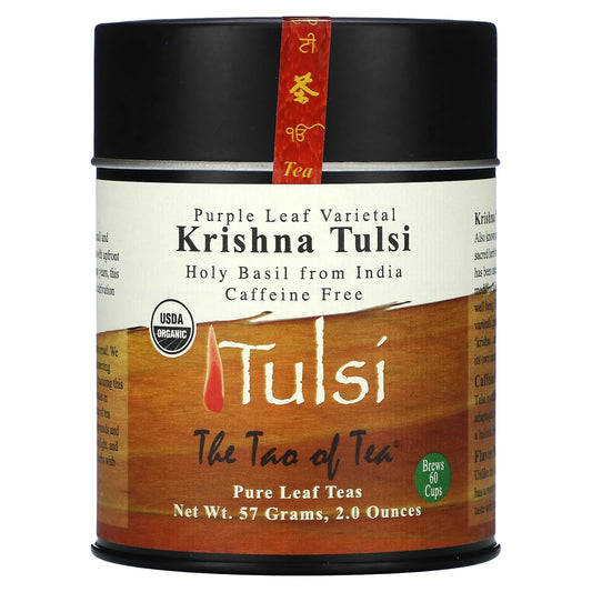 The Tao of Tea, Purple Leaf Varietal, Krishna Tulsi Tea, Caffeine Free, 2 oz (57 g) - Image 1