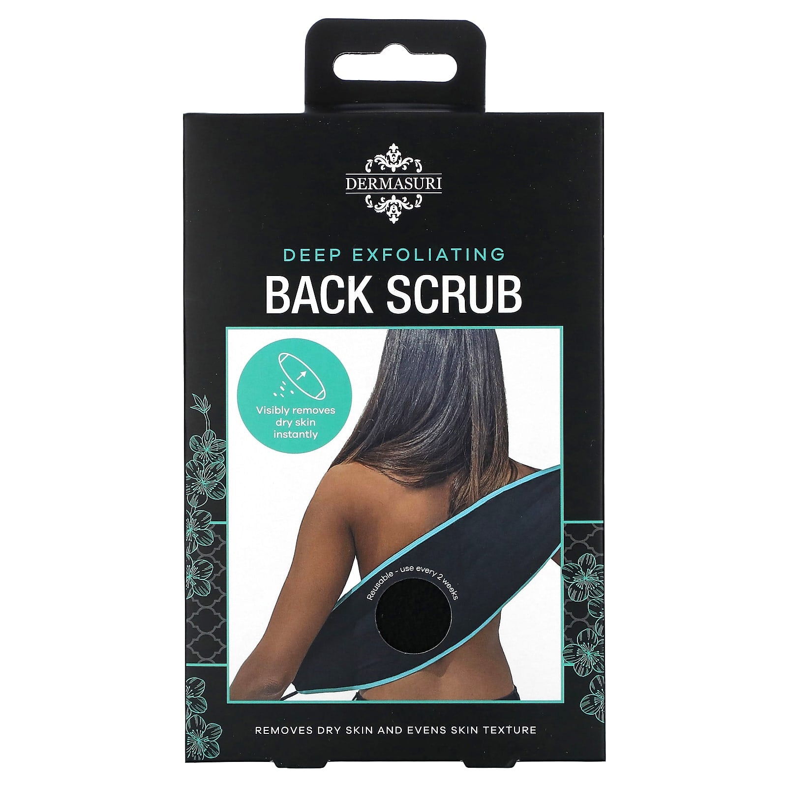 Dermasuri Deep Exfoliating Back Scrubber, Instant Skin Renewal - Image 1