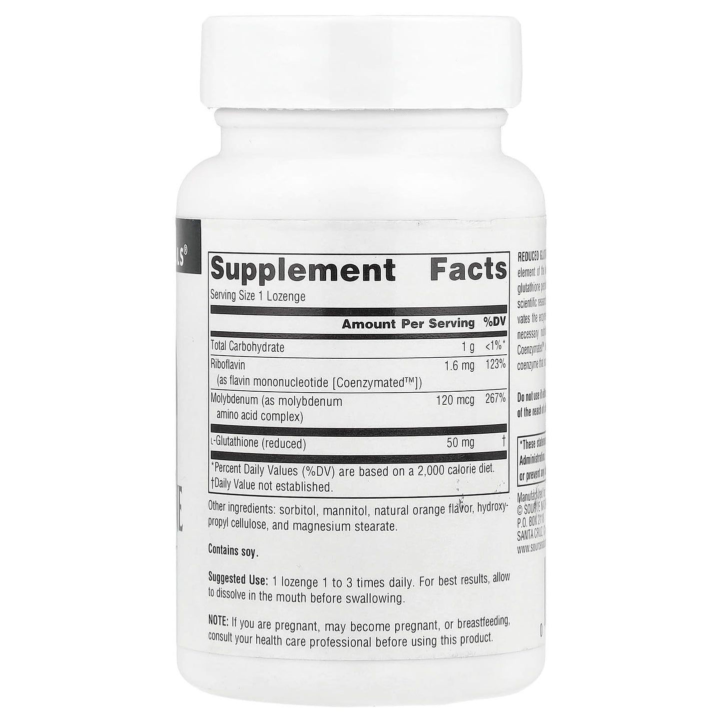 Source Naturals, Reduced Glutathione Complex, Orange, 100 Lozenges - Image 2
