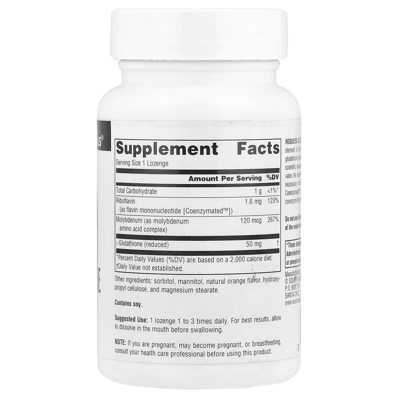 Source Naturals, Reduced Glutathione Complex, Orange, 100 Lozenges - Image 2