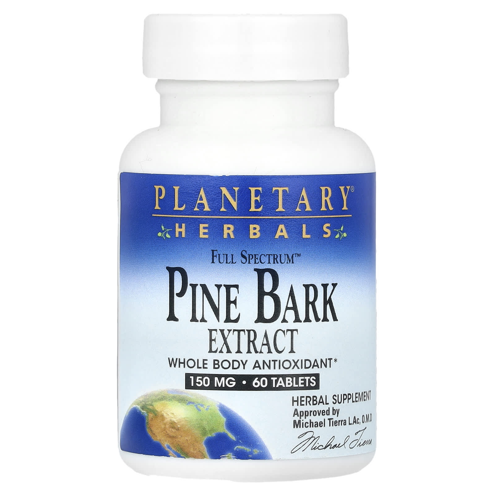 Planetary Herbals, Full Spectrum™ Pine Bark Extract, 60 Tablets - Image 1