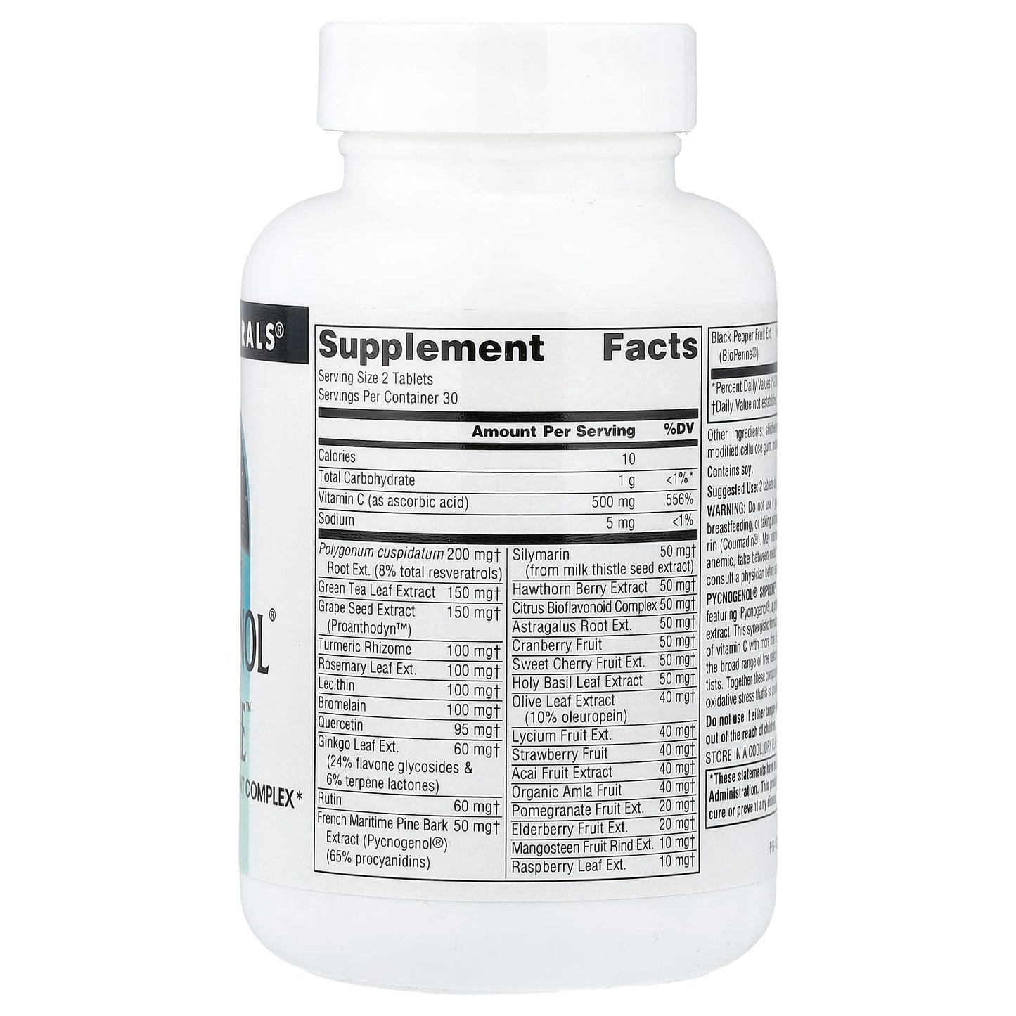 Source Naturals, Pycnogenol® Supreme™, 60 Tablets - Image 2