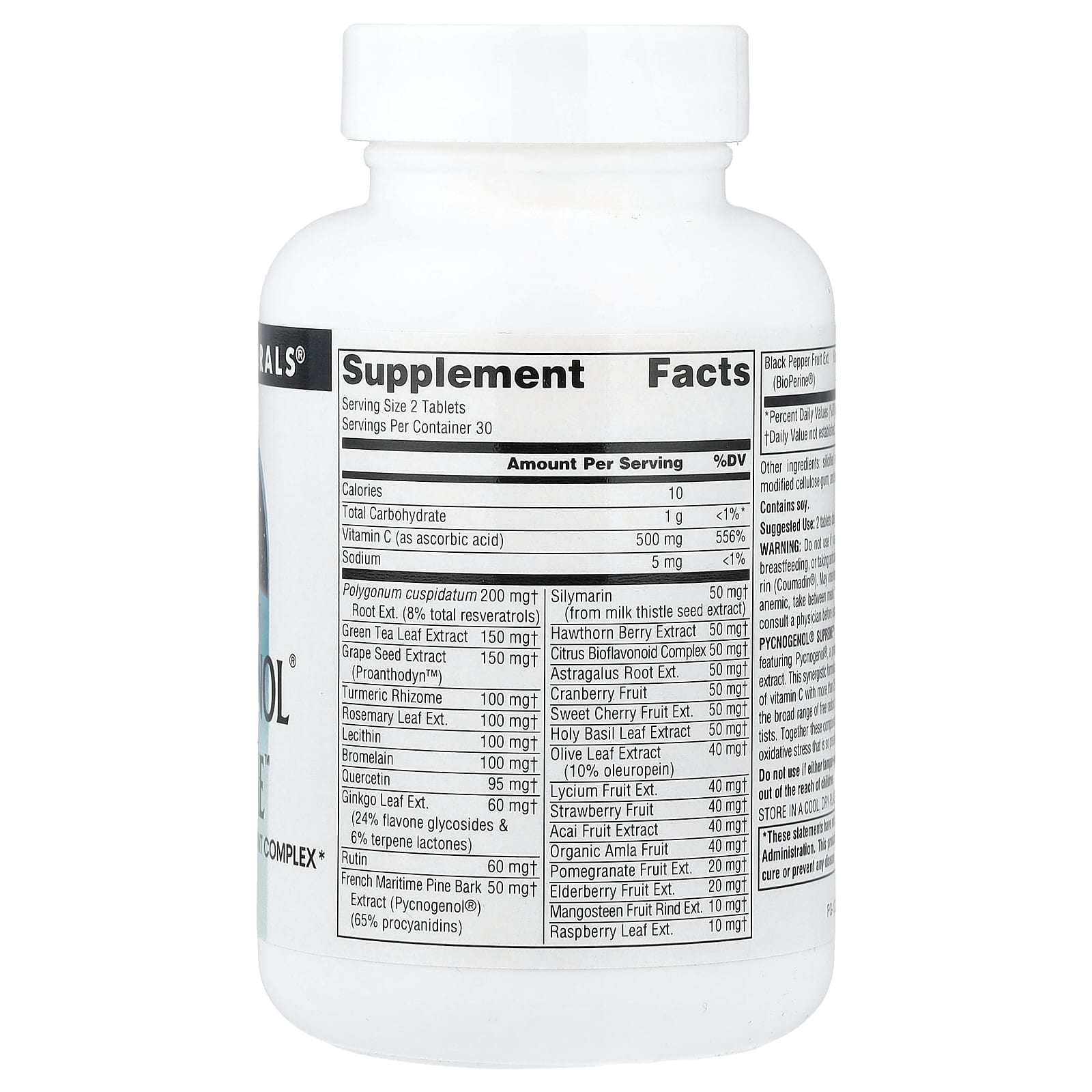 Source Naturals, Pycnogenol® Supreme™, 60 Tablets - Image 2