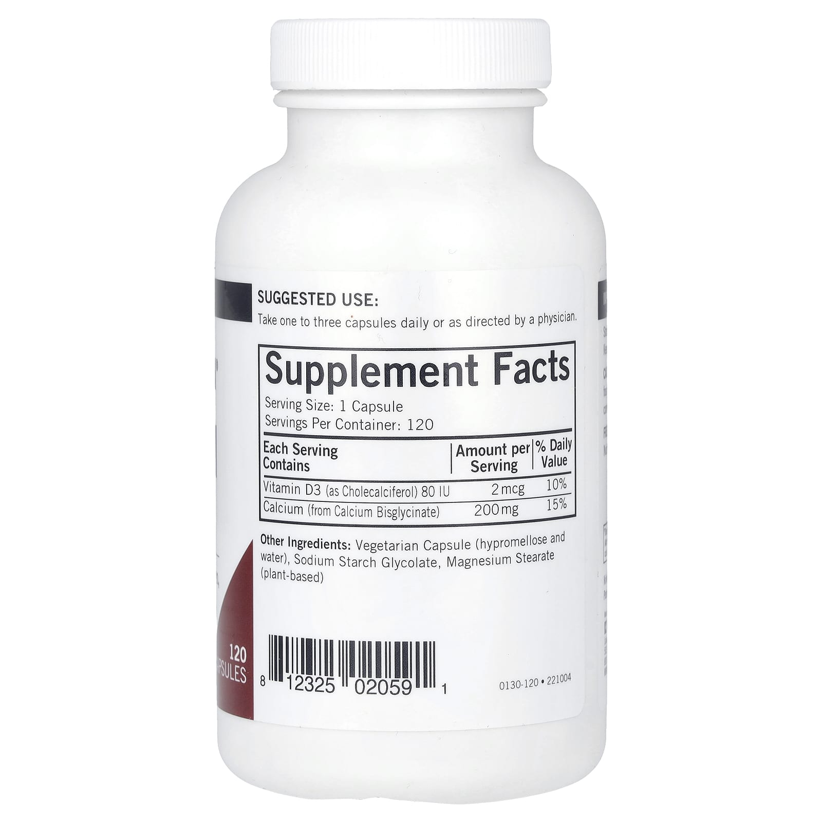 Kirkman Labs, Calcium With Vitamin D3, 120 Capsules - Image 2