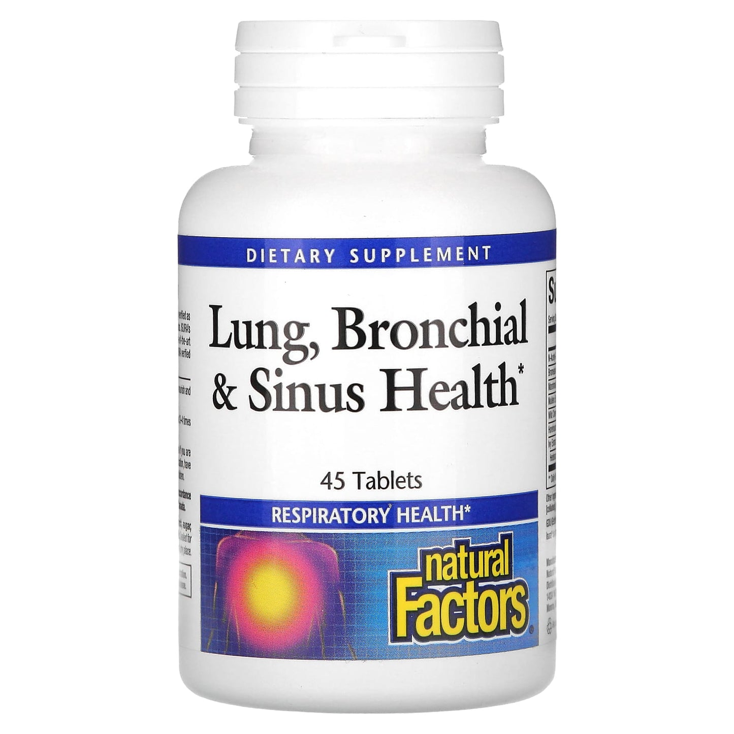 Natural Factors, Lung, Bronchial & Sinus Health, 45 Tablets - Image 1