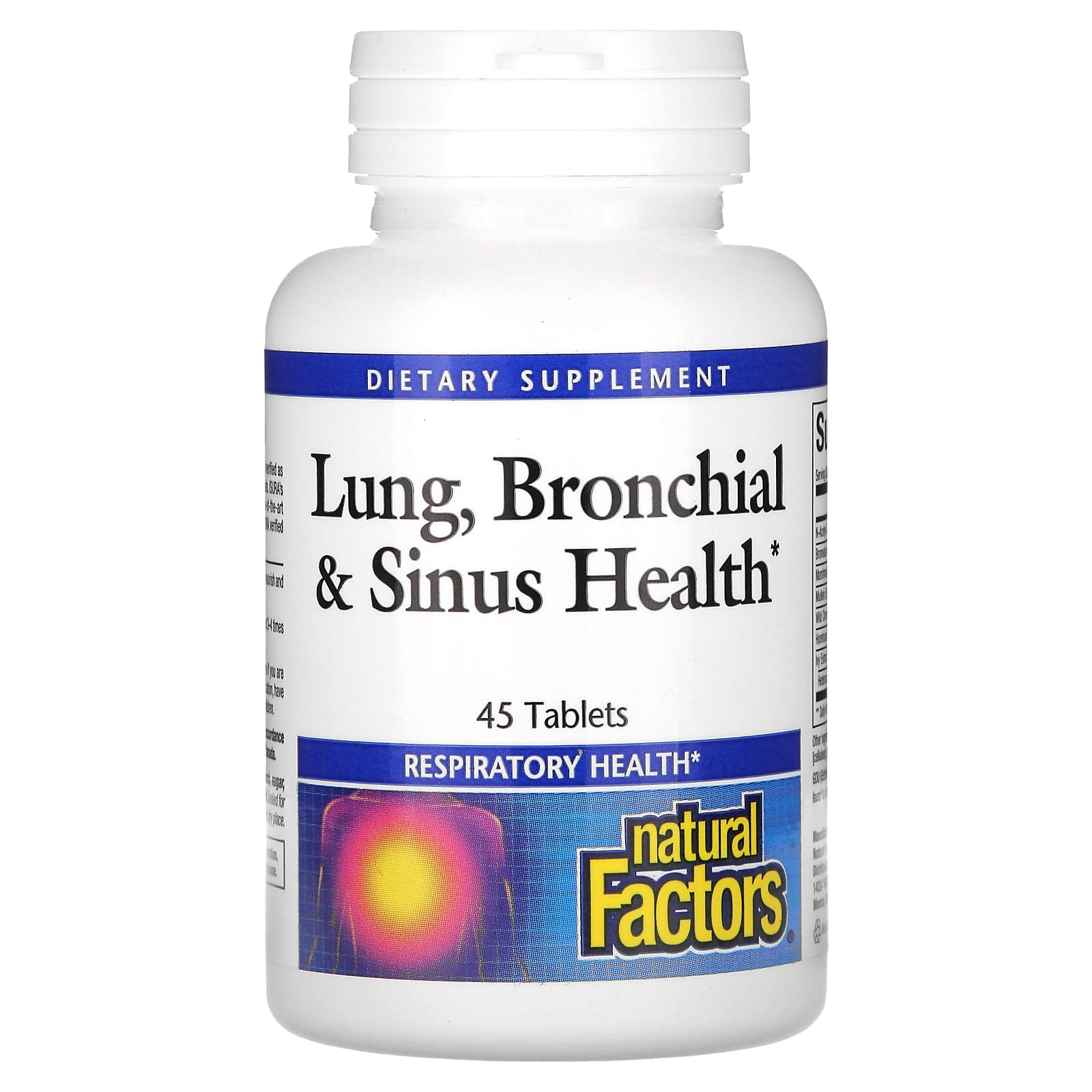 Natural Factors, Lung, Bronchial & Sinus Health, 45 Tablets - Image 1