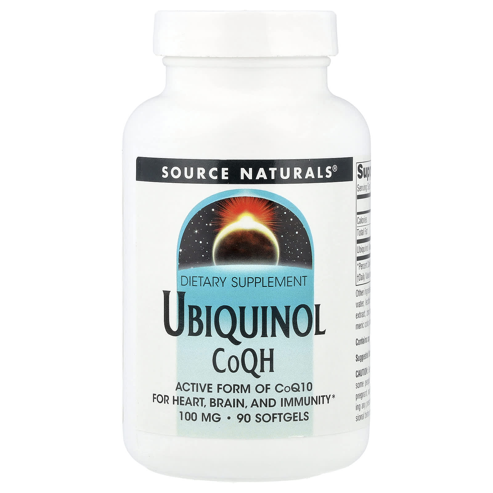 Source Naturals, Ubiquinol CoQH, 100 mg, 90 Softgels - Image 1
