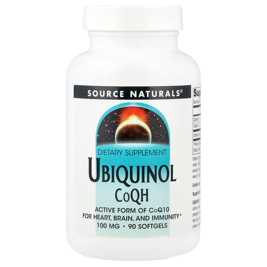 Source Naturals, Ubiquinol CoQH, 100 mg, 90 Softgels - Image 1
