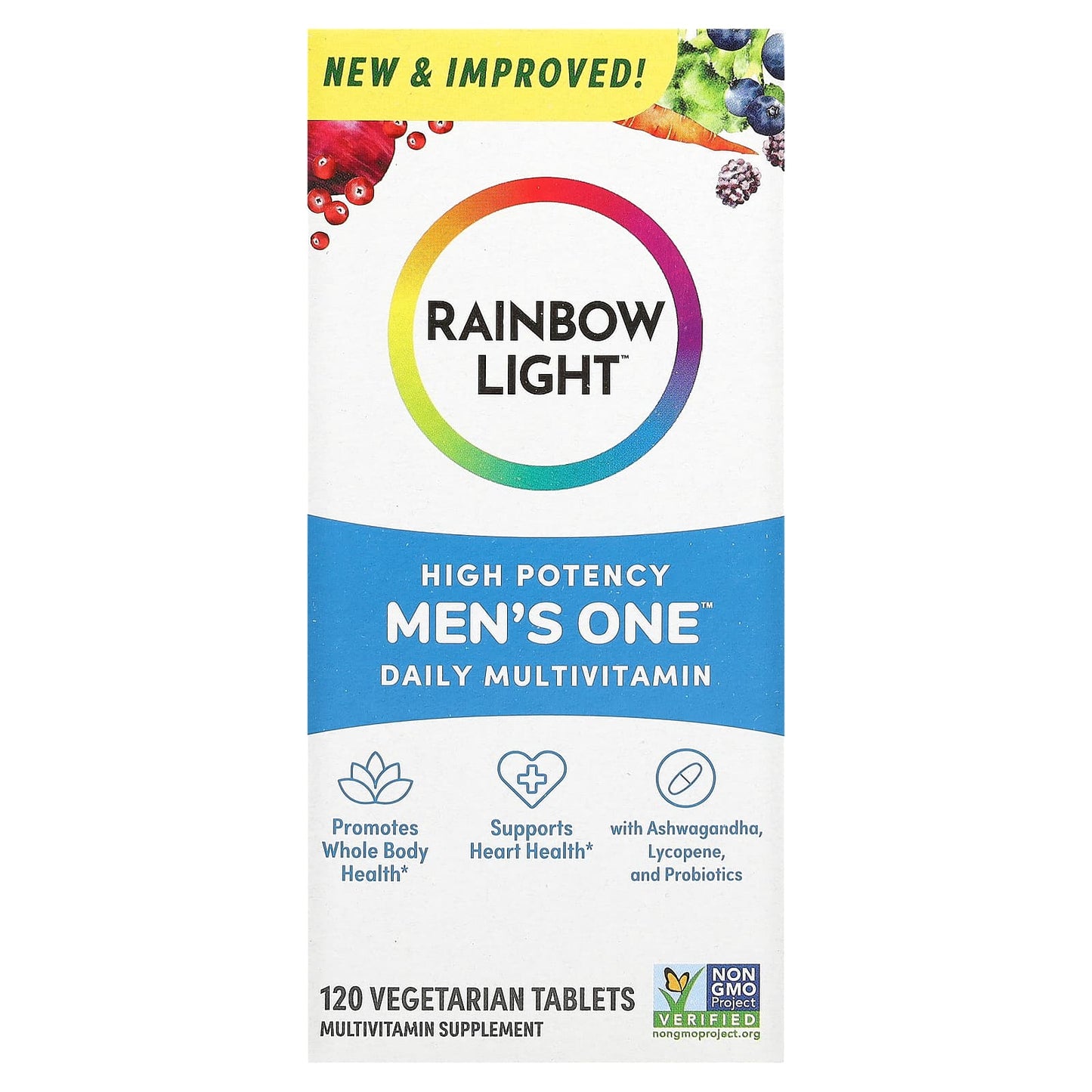 Rainbow Light, Men's One Daily Multivitamin, High Potency, 120 Vegetarian Tablets - Image 1