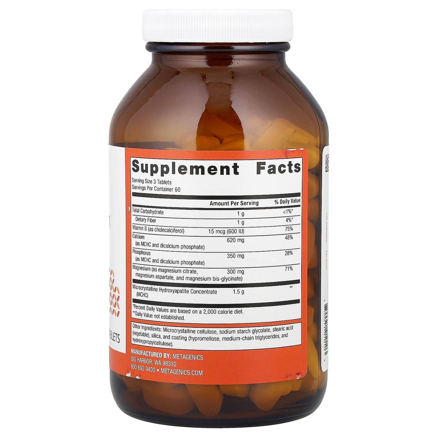 Metagenics, Bone Builder® With Magnesium, 180 Tablets - Image 2