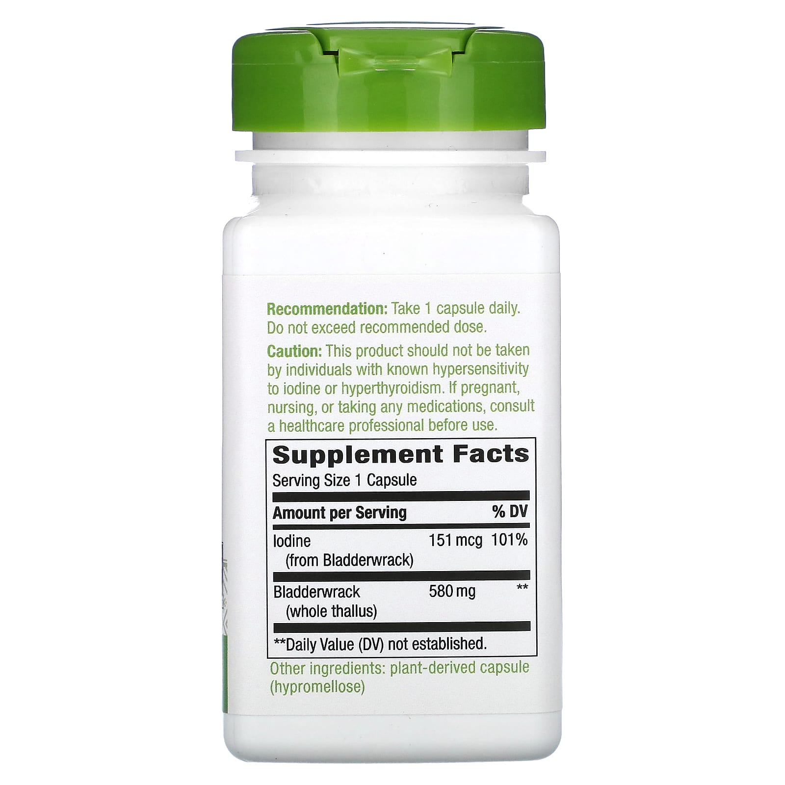 Nature's Way, Bladderwrack, 580 mg, 100 Vegan Capsules - Image 2