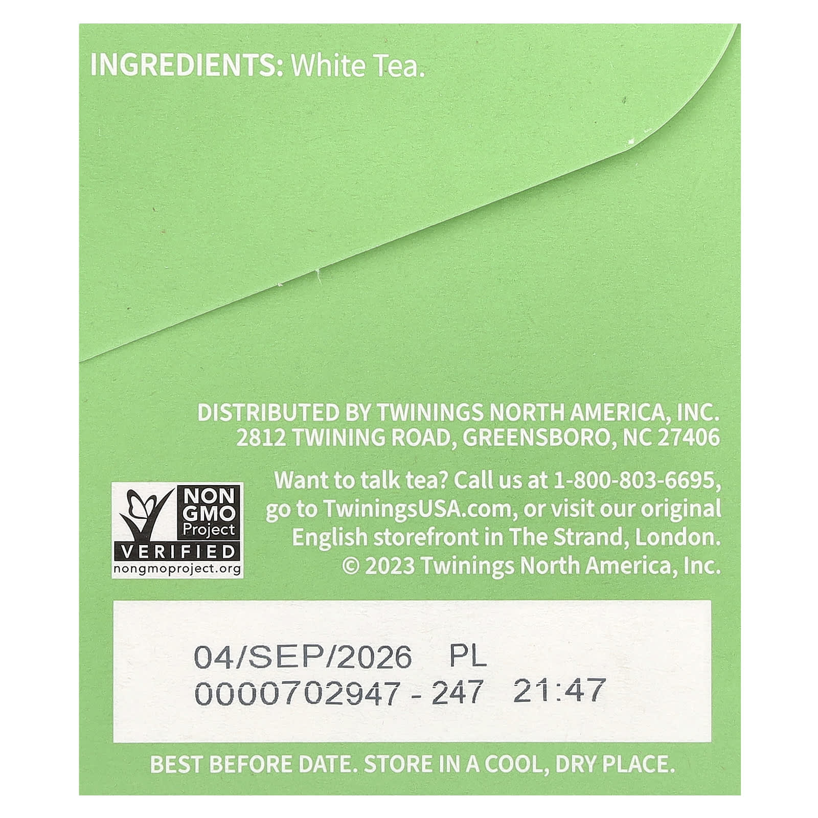 Twinings, Pure White Tea, 20 Tea Bags, 1.06 oz (30 g) - Image 2